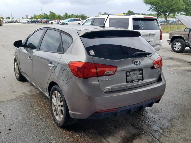 KNAFU5A27B5385118 - 2011 KIA FORTE EX GRAY photo 3