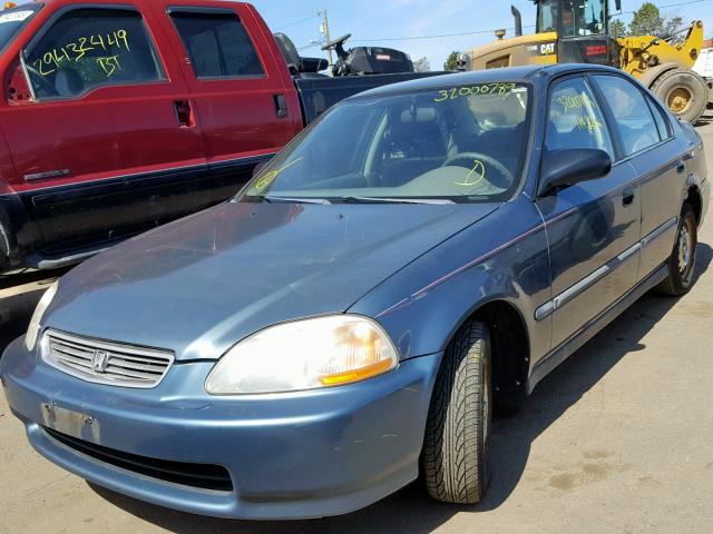 1HGEJ6624TL020447 - 1996 HONDA CIVIC DX BLUE photo 2