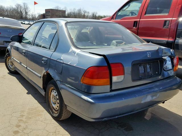 1HGEJ6624TL020447 - 1996 HONDA CIVIC DX BLUE photo 3