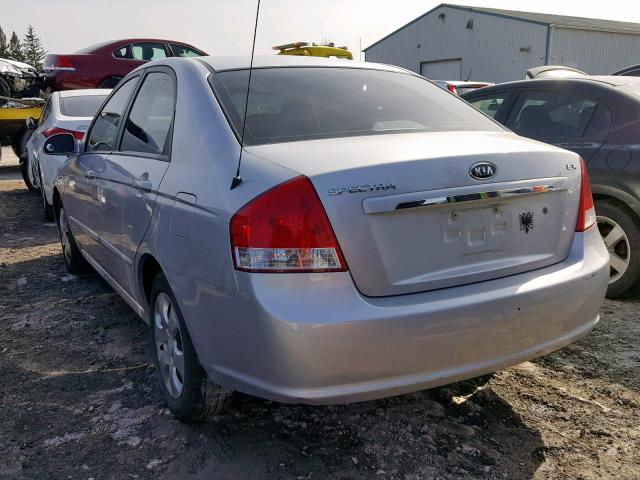 KNAFE121675375361 - 2007 KIA SPECTRA EX SILVER photo 3