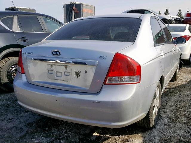 KNAFE121675375361 - 2007 KIA SPECTRA EX SILVER photo 4