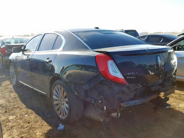 1LNHL9EK1DG604593 - 2013 LINCOLN MKS BLACK photo 3