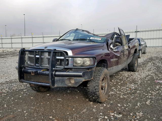 3D7LU38C04G250296 - 2004 DODGE RAM 3500 S MAROON photo 2