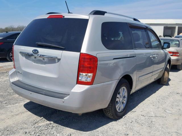 KNDMG4C75C6473245 - 2012 KIA SEDONA LX SILVER photo 4