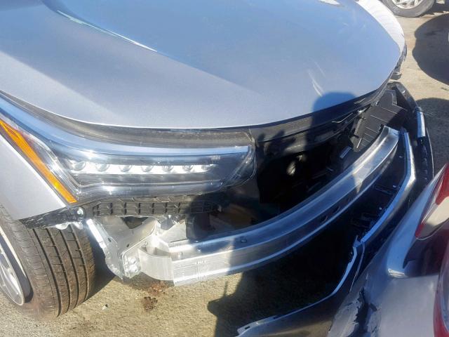 5J8TC2H51KL009244 - 2019 ACURA RDX SILVER photo 9