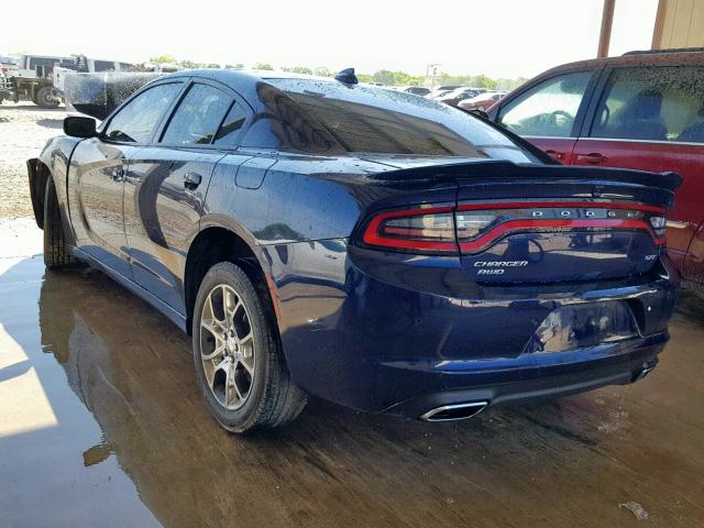 2C3CDXJG5HH505548 - 2017 DODGE CHARGER SX BLUE photo 3