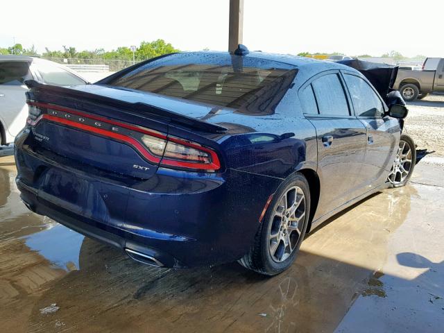 2C3CDXJG5HH505548 - 2017 DODGE CHARGER SX BLUE photo 4