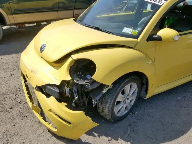 3VWPG31C68M501601 - 2008 VOLKSWAGEN NEW BEETLE ყვითელი ფოტო 9