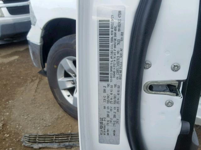 1C6RR7LT1KS527619 - 2019 RAM 1500 CLASS WHITE photo 10