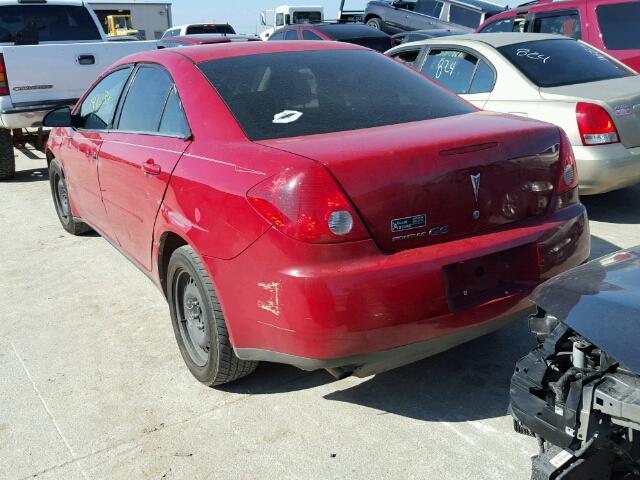 1G2ZF58B574205801 - 2007 PONTIAC G6/VALUE L RED photo 3