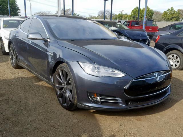 5YJSA1H19EFP54113 - 2014 TESLA MODEL S ნაცრისფერი ფოტო 1