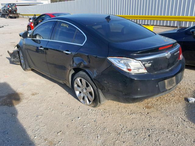 2G4GS5EV9D9237782 - 2013 BUICK REGAL PREM BLACK photo 3