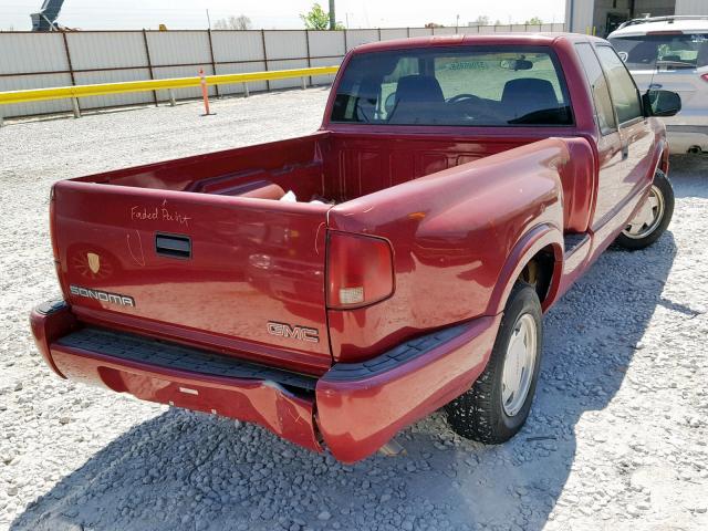 1GTCS19WX28235076 - 2002 GMC SONOMA RED photo 4