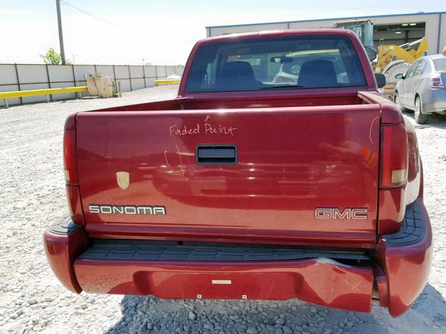 1GTCS19WX28235076 - 2002 GMC SONOMA RED photo 6