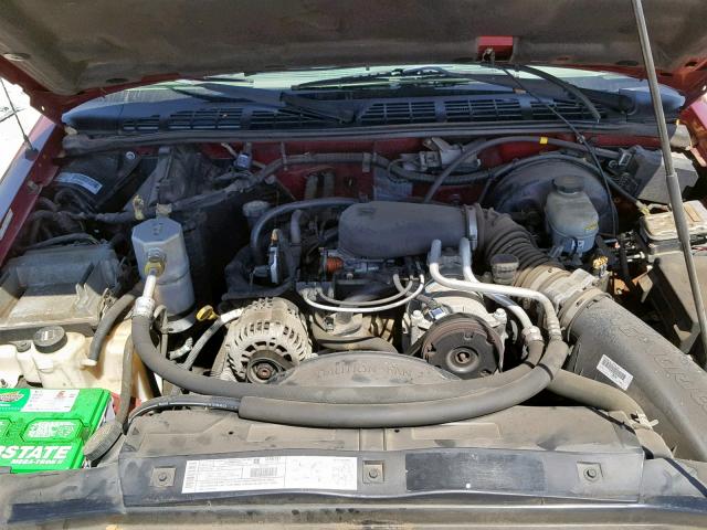 1GTCS19WX28235076 - 2002 GMC SONOMA RED photo 7