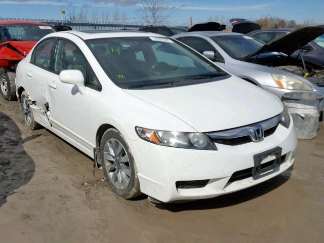 2HGFA1F08AH006681 - 2010 HONDA CIVIC EXL WHITE photo 1