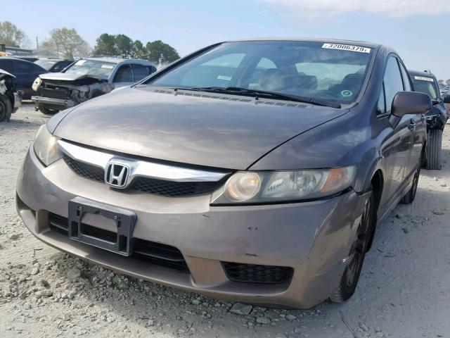 1HGFA16979L002084 - 2009 HONDA CIVIC EXL GRAY photo 2