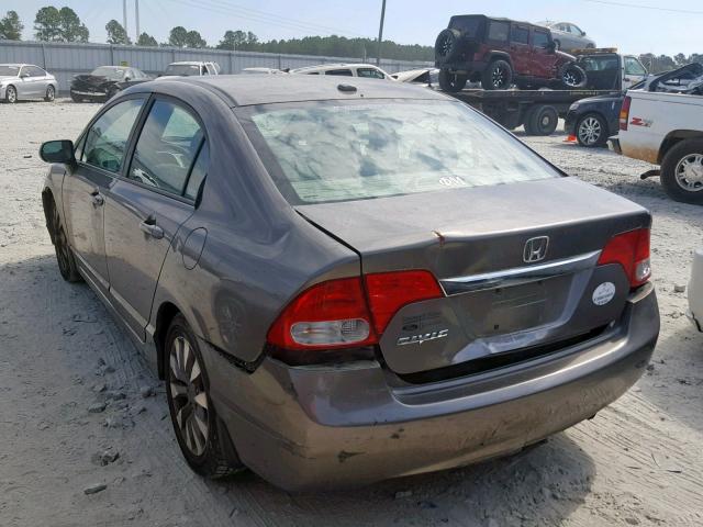 1HGFA16979L002084 - 2009 HONDA CIVIC EXL GRAY photo 3