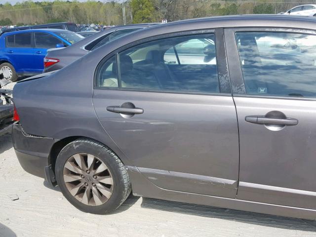 1HGFA16979L002084 - 2009 HONDA CIVIC EXL GRAY photo 9