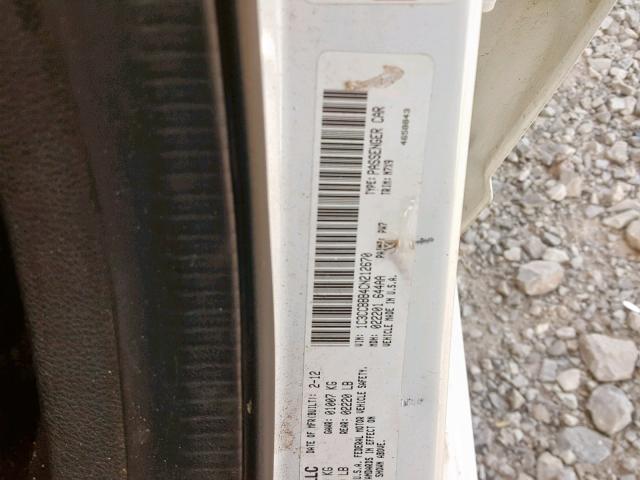 1C3CCBBB4CN212670 - 2012 CHRYSLER 200 TOURIN WHITE photo 10