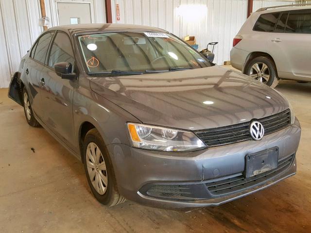3VW2K7AJ5EM214129 - 2014 VOLKSWAGEN JETTA BASE GRAY photo 1