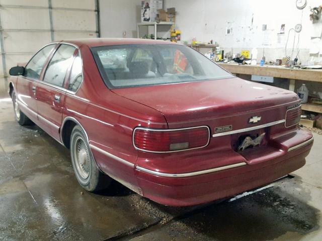 1G1BL52W1TR187675 - 1996 CHEVROLET CAPRICE CL BURGUNDY photo 3