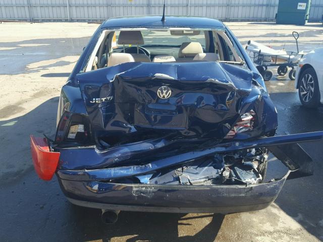 3VWRK69M93M156790 - 2003 VOLKSWAGEN JETTA GL BLUE photo 9