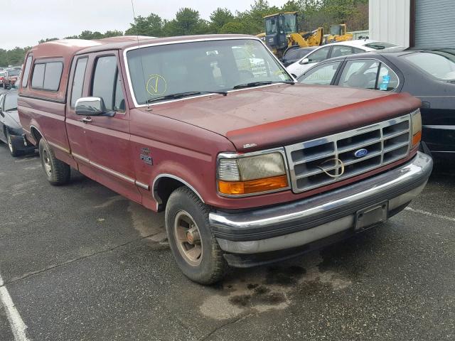 1FTEX15N0PKA09842 - 1993 FORD F150 RED photo 1