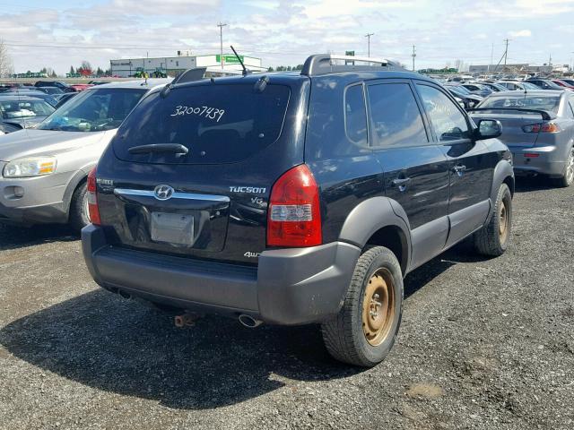 KM8JM72D08U892901 - 2008 HYUNDAI TUCSON GL BLACK photo 4