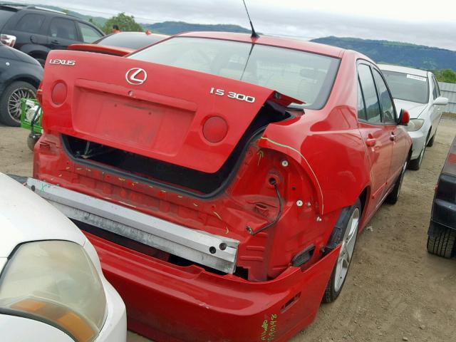 JTHBD192220035583 - 2002 LEXUS IS 300 RED photo 4