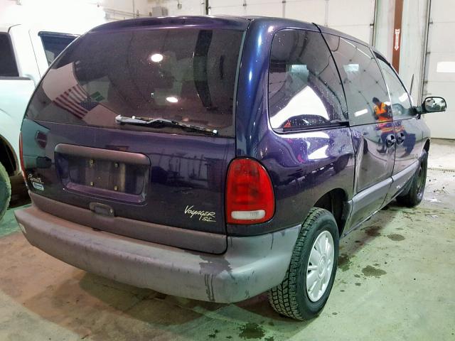 2P4GP45G9WR601151 - 1998 PLYMOUTH VOYAGER SE PURPLE photo 4