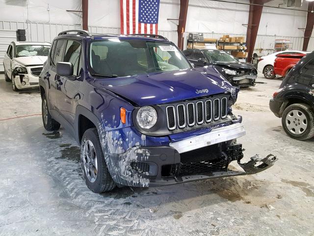 ZACCJBAT8GPD89327 - 2016 JEEP RENEGADE S 蓝色 照片 1