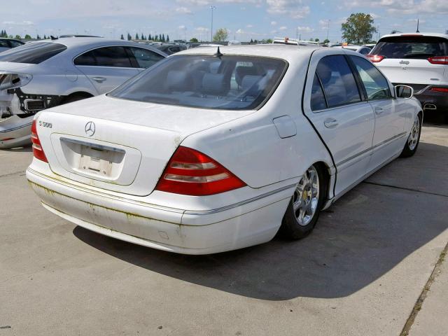 WDBNG75J0YA066581 - 2000 MERCEDES-BENZ S 500 WHITE photo 4