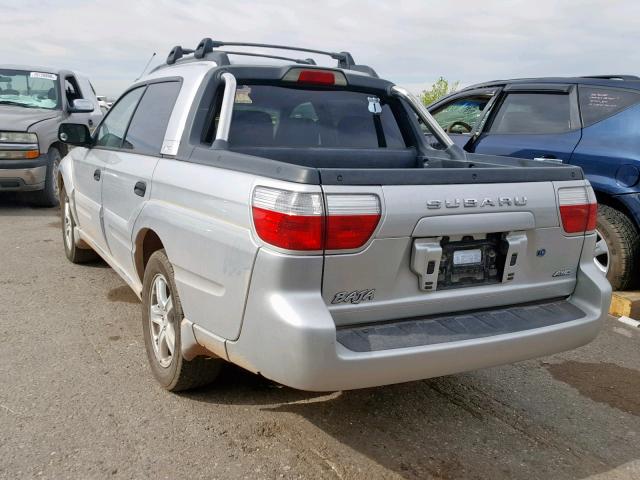 4S4BT62C167104910 - 2006 SUBARU BAJA SPORT SILVER photo 3