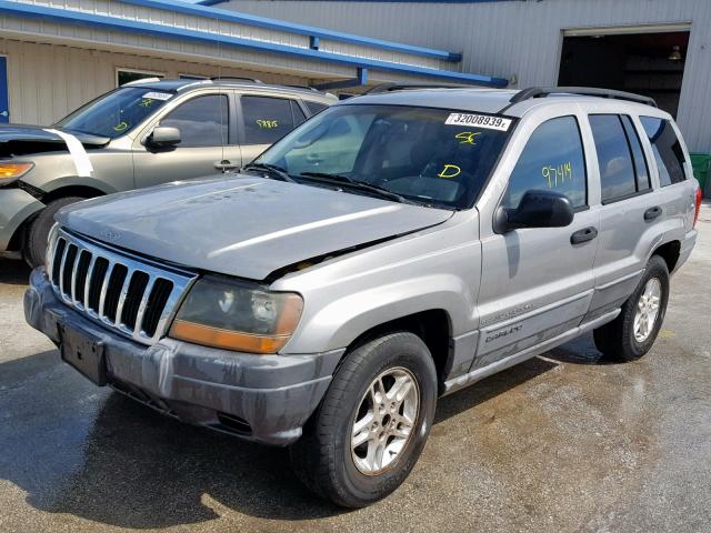 1J4GX48S42C100816 - 2002 JEEP GRAND CHER GRAY photo 2