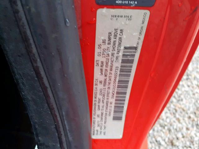 3VWCK31C05M409733 - 2005 VOLKSWAGEN NEW BEETLE Rot Foto 10