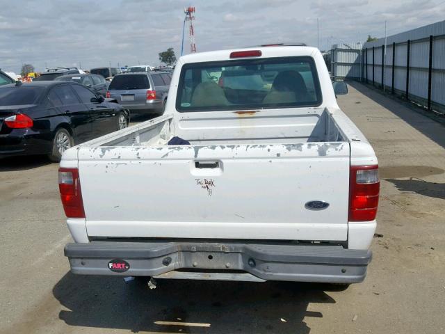 1FTYR10D61PB61382 - 2001 FORD RANGER WHITE photo 6