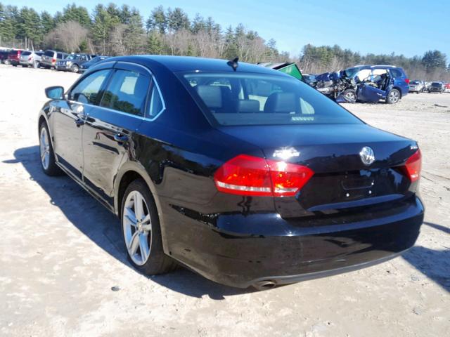 1VWBT7A33EC103207 - 2014 VOLKSWAGEN PASSAT SE BLACK photo 3