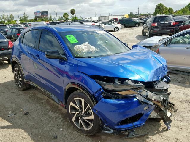 3CZRU5H11KM702585 - 2019 HONDA HR-V SPORT BLUE photo 1