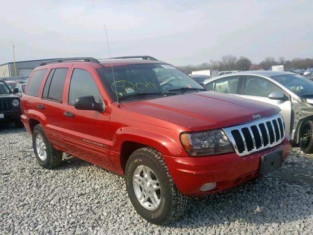 1J8GW48N42C249982 - 2002 JEEP GRAND CHER RED photo 1