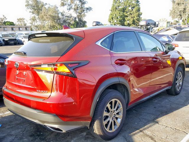 JTJYARBZ2K2137008 - 2019 LEXUS NX 300 RED photo 4