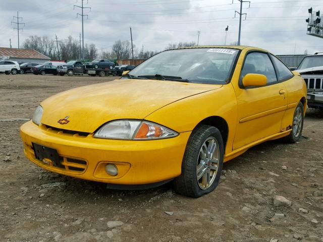 1G1JH12FX27338917 - 2002 CHEVROLET CAVALIER L YELLOW photo 2