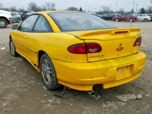 1G1JH12FX27338917 - 2002 CHEVROLET CAVALIER L YELLOW photo 3