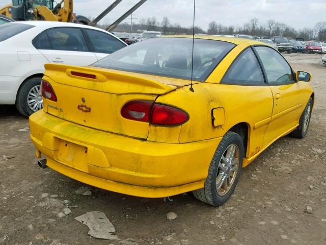 1G1JH12FX27338917 - 2002 CHEVROLET CAVALIER L YELLOW photo 4