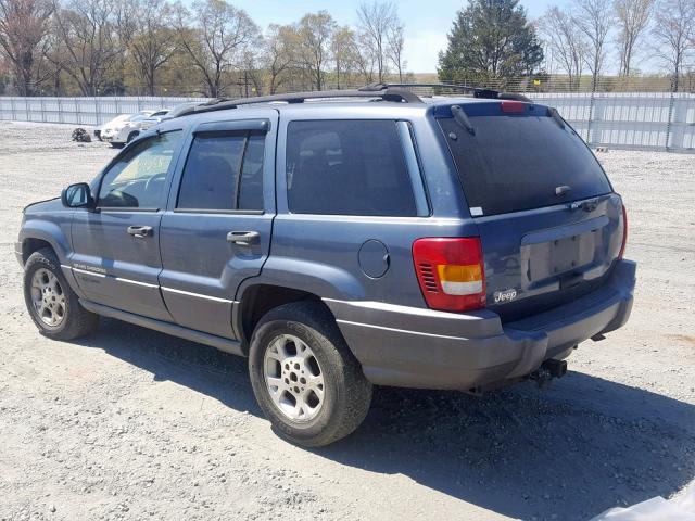 1J4GX48S81C700527 - 2001 JEEP GRAND CHER BLUE photo 3