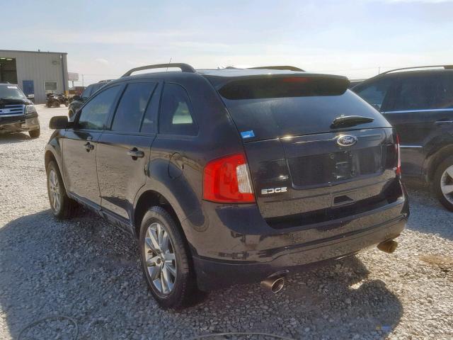 2FMDK3JC5DBC66099 - 2013 FORD EDGE SEL BLACK photo 3