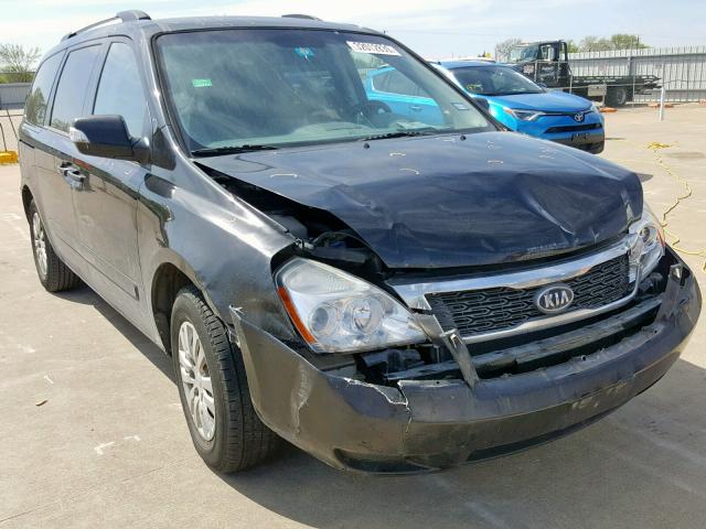 KNDMG4C72B6375191 - 2011 KIA SEDONA LX BLACK photo 1