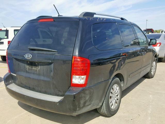 KNDMG4C72B6375191 - 2011 KIA SEDONA LX BLACK photo 4