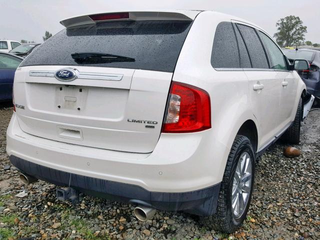 2FMDK4KC6BBB48449 - 2011 FORD EDGE LIMIT WHITE photo 4