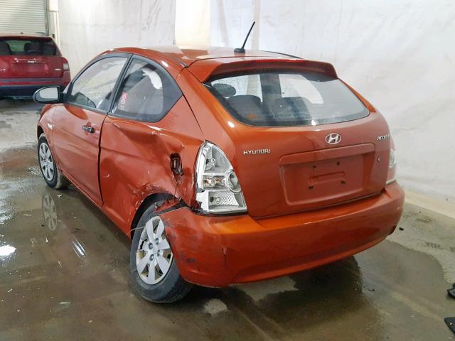 KMHCM36C09U133668 - 2009 HYUNDAI ACCENT GS RED photo 3